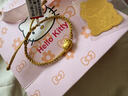 京越隆黃金Kitty貓咪手鏈足金999凱蒂小貓頭KT蝴蝶結(jié)轉(zhuǎn)運(yùn)珠手串七夕禮物 黃金KT貓約0.7-0.8g+金色編繩 曬單實(shí)拍圖