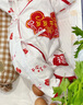 迪迪熊日記（DIDIXIONGRIJI） 新生兒衣服寶寶剛出生滿月服0-3-6個(gè)月純棉紅色喜慶嬰兒蝴蝶衣 蝴蝶衣(四季款)歲歲平安 59CM適合0-3月11斤內(nèi) 曬單實(shí)拍圖