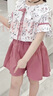 G.DUCKKIDS女童夏季套裝2025新款夏裝兒童裝短袖中大童兩件套小女孩網(wǎng)紅洋氣 粉色 130 曬單實拍圖