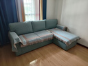宜家（IKEA）BARSLOV寶施略三人布藝沙發(fā)床客廳小戶(hù)型折疊兩用沙發(fā)床 淺青灰色沙發(fā)帶貴妃椅 曬單實(shí)拍圖