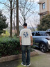 倉石一樹 KAZUKI KURAISHI輕奢短袖T恤男士夏季百搭蝴蝶印花流行圓領(lǐng)時尚寬松情侶裝上衣 白色 XL 曬單實拍圖