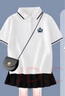 招晴瑜女孩衣服7-14歲裙子女童夏季套裝初中學(xué)生夏天學(xué)院風(fēng)百褶連衣裙夏 白色上衣+黑色裙子 160 cm 曬單實(shí)拍圖