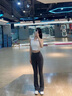 悅步網(wǎng)球服polo衫無袖運動背心翻領(lǐng)上衣女夏季帶胸墊跑步瑜伽健身套裝 奶白【polo領(lǐng)】 M 建議體重【100-120斤】 曬單實拍圖