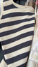 伊芙麗（eifini）朱珠代言26春裝新款大U領(lǐng)無(wú)袖針織黑白條紋設計感吊帶背心女 深灰 S 曬單實(shí)拍圖