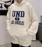 UNDEFEATED五條杠官方新款秋季連帽衛(wèi)衣 男士休閑長袖套頭 米白色 XL 曬單實(shí)拍圖