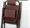 午憩寶躺椅折疊床午休椅午睡床家用辦公室編藤睡椅藤椅懶人椅乘涼老人椅 【純手工藤編】方管-棕色 曬單實(shí)拍圖