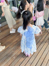 迪士尼（DISNEY）女童泡泡袖短袖連衣裙子六一 兒童節(jié) 演出禮服25夏DB421RE26藍(lán)130 曬單實拍圖