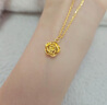 中國黃金China Gold黃金項鏈女2025新款足金吊墜金飾生日禮物女送女友媽媽老婆紀念日 足金玫瑰花吊墜[送S925鏈]+證書禮盒 曬單實拍圖