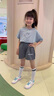 G.DUCKKIDS小黃鴨童裝女童套裝夏季新款兒童服裝女大童夏裝薄款洋氣女孩衣服 灰色 150 (建議140cm 12-13歲左右)cm 曬單實拍圖