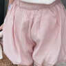 班喜迪女童褲子夏裝2026新款洋氣女寶寶花苞燈籠褲薄款夏季兒童冰絲短褲 粉色 80 曬單實(shí)拍圖