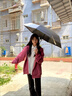 颯望雨傘兩用小巧迷你防曬傘防曬紫外線2025年新款輕便雨傘女 晨霧綠【黑膠晴雨傘】-超迷你14厘米 曬單實(shí)拍圖