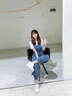Ebonka彩虹老爹鞋女ins潮2025新款夏季鏤空網(wǎng)面透氣厚底內(nèi)增高小白鞋子 白色 37 曬單實(shí)拍圖