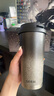 格沵（germ）純鈦保溫杯咖啡杯男女雙飲吸管水杯禮盒送禮禮物便攜杯子500ML金 曬單實(shí)拍圖