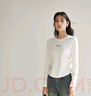 獨束大碼女裝簡(jiǎn)約百搭圓領(lǐng)T恤女春裝新款微胖mm經(jīng)典圓領(lǐng)正肩上衣 月光白 M (尺碼：1) 曬單實(shí)拍圖
