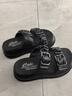 斯凱奇（Skechers）七夕禮物拖鞋女士2025年夏季增高涼拖鞋透氣軟底休閑沙灘鞋120040 曬單實(shí)拍圖