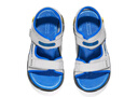 Skechers斯凱奇男童夏季魔術(shù)貼透氣涼鞋兒童柔軟舒適露趾沙灘鞋402271L 灰色/黑色/GYBK 32 曬單實拍圖