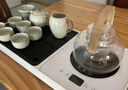 唐豐汝窯功夫茶具套裝家用輕奢高檔小型茶臺自動(dòng)煮茶燒水壺一體式茶盤(pán) 觀(guān)山盤(pán)黑+雙魚(yú)壺+長(cháng)嘴提梁壺9頭 曬單實(shí)拍圖