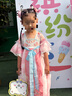 萌乎桃桃露漢服女童2025新款夏季中國風連衣裙公主裙粉色襦裙 粉色110 曬單實拍圖