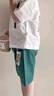 木木屋嬰兒衣服夏季時髦男童套裝韓版短袖襯衫兩件套兒童男寶寶休閑衣服 綠色-背帶BOY熊兩件套 90 適合80-90年齡1-2歲左右 曬單實拍圖