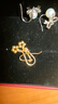 夢(mèng)金園 七夕禮物黃金耳環(huán)幸運(yùn)星5D硬金耳鉤耳飾一對(duì)生日禮物 曬單實(shí)拍圖