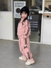 G.DUCKKIDS女童春秋運(yùn)動套裝女寶寶2025新款卡通洋氣衛(wèi)衣兩件套兒童休閑秋裝 粉色 90 cm 曬單實(shí)拍圖