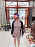 TOSWIM拓勝分體泳衣女長袖保守保暖溫泉游泳衣兩件套 霧粉清光XL 曬單實(shí)拍圖