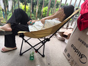 小魔折疊躺椅 戶外折疊椅坐躺兩用露營椅子辦公室午休椅午睡床 流沙金 曬單實(shí)拍圖