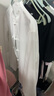 無印良品（MUJI）男式 易干平紋盤扣襯衫男士長袖襯衣新中式 25年春季男裝ACA27C5S 白色 M (170/92A) 曬單實拍圖
