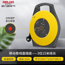 德力西（DELIXI）卷線(xiàn)盤(pán)插座/接線(xiàn)板排插/ 移動(dòng)電纜電線(xiàn)卷線(xiàn)盤(pán)/過(guò)熱保護工程卷線(xiàn)盤(pán)/自接線(xiàn)空盤(pán) 工程 過(guò)熱保護3位5孔 20米 曬單實(shí)拍圖