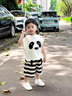 G.DUCKKIDS小黃鴨童裝兒童套裝夏季男女童衣服夏裝無(wú)袖短褲夏天服裝帥氣時(shí)髦 黑色 80 尺碼建議9-12個(gè)月cm 曬單實(shí)拍圖