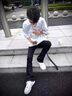 畫枕眠（HUAZHENMIAN）2025新款美式黑色牛仔褲男款夏季高街褲子顯瘦修身彎刀微喇褲長褲 黑色 XL 曬單實拍圖