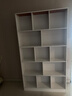 億家達(dá)書架置物架落地整墻柜子實(shí)木色家用書柜一體靠墻客廳儲物柜格子柜 【5層13格】暖白色100*24*180cm 曬單實(shí)拍圖