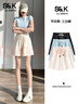 班尼路BALENOS&K華夫格三分短褲女2025夏季新款簡約時(shí)尚休閑百搭顯瘦透氣褲子 杏/純色 M 曬單實(shí)拍圖