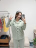 貓人睡衣女士純棉透氣春秋四季長袖長褲寬松送女生七夕禮物家居服套裝 2-象牙白 【云感透氣 四季可穿】 L 【建議體重100-120斤】 曬單實拍圖