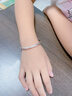 銀意坊兒童銀手鐲少女款足銀9999男孩女孩鐲子純銀10-18歲周歲生日禮物 【10-18歲】平安喜樂(lè)銀手鐲約20g 曬單實(shí)拍圖