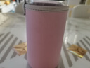 波比熊（BOBBI BEAR） 玻璃杯簡約男女學生家用便攜外帶杯玻璃帶蓋刻度咖啡早餐可微波爐隨手水杯 刻度玻璃杯350毫升+粉色杯套 曬單實拍圖