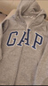 GAP【大小童同款】男女童初秋款logo連帽衛衣兒童裝646082 曬單實(shí)拍圖