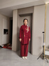 爭(zhēng)風(fēng)華刺繡太極服女款2025新款高檔鳳凰繡花太極拳練功服男士比賽表演服 棗紅色百鳥(niǎo)朝鳳（垂立紗） L 140-150斤 曬單實(shí)拍圖