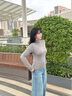 茵曼【商場(chǎng)同款】100%棉休閑直筒牛仔褲2025秋季女裝新款寬松長(cháng)褲 牛仔藍 28 曬單實(shí)拍圖