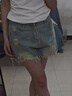 妙奕嘉牛仔短褲夏季女2026新款外穿薄款休閑辣妹小個(gè)子高腰a字顯瘦百搭 辣妹破洞毛邊牛仔短褲【淺藍色】 L 【腰圍72臀圍96】 曬單實(shí)拍圖