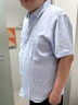 阿悠胖大碼夏季短袖純棉襯衫商務(wù)休閑正裝DP免燙抗皺襯衣加肥加大號(hào)工裝 曬單實(shí)拍圖