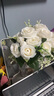 貞嘻領(lǐng)證手捧花仿真花領(lǐng)證拍照道具花束結(jié)婚西式婚禮手捧花白色玫瑰花 森系蕾絲手捧花 【25×25cm】18大朵+6小朵 曬單實(shí)拍圖