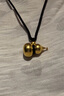 夢(mèng)金園七夕情人節禮物  黃金吊墜 古法足金葫蘆吊墜情侶款福祿葫蘆掛墜 黑繩款-約8.34g-克重多退少補 曬單實(shí)拍圖