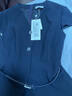 PORTS寶姿女裝2025春夏新款優(yōu)雅淑女經(jīng)典通勤拼接紗裙收腰連衣裙 丈青色 XS 2 曬單實拍圖