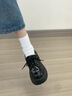 霍蜻JK小皮鞋女英倫風(fēng)2025春夏季新款JK法式厚底增高樂福鞋女單鞋子女 黑色亮光【增高5cm】 39 (245mm) 曬單實(shí)拍圖