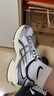 亞瑟士ASICS男女復(fù)古時尚運動休閑鞋 GEL-1130 白色/棕色 42 曬單實拍圖