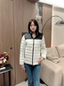 波司登（BOSIDENG）25新款90鵝絨功能軟殼羽絨服男女同款防風(fēng)防水外套B250331320 云溪白/黑藏青|8646/5295|864B S 160/84A 體重約100-110斤 曬單實(shí)拍圖
