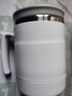 共禾京品馬克杯陶瓷杯子咖啡杯情侶茶杯男女大容量380ml 帶勺帶蓋(白色) 曬單實拍圖