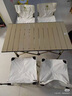 CAMELCROWN戶(hù)外折疊桌便攜式露營(yíng)桌椅套裝碳鋼野餐桌子蛋卷桌夜市擺攤 升級版桌椅5件套 贈收納袋 3654B鵝黃/米白 曬單實(shí)拍圖