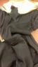 FIVE PLUS泡泡袖連衣裙女夏季新款女裝減齡娃娃領(lǐng)高腰小黑裙子商城同款 黑色090 S 曬單實(shí)拍圖